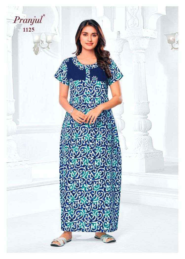 Pranjul Pragati Vol 11 Pure Cotton Nighty Wholesale Price ( 30 Pcs Catalogue )