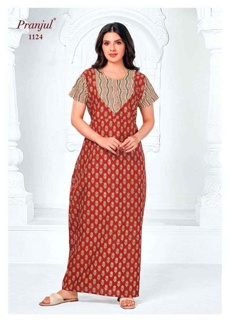 Pranjul Pragati Vol 11 Pure Cotton Nighty Wholesale Price ( 30 Pcs Catalogue )