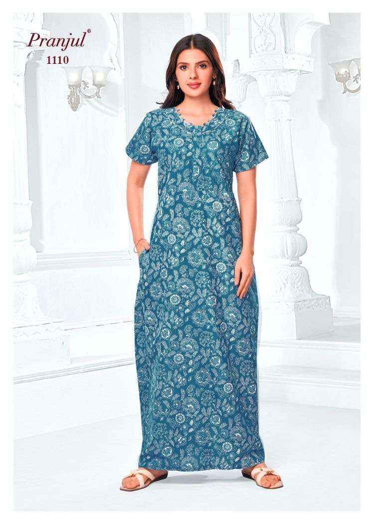 Pranjul Pragati Vol 11 Pure Cotton Nighty Wholesale Price ( 30 Pcs Catalogue )