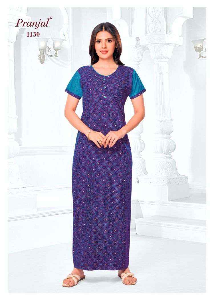 Pranjul Pragati Vol 11 Pure Cotton Nighty Wholesale Price ( 30 Pcs Catalogue )