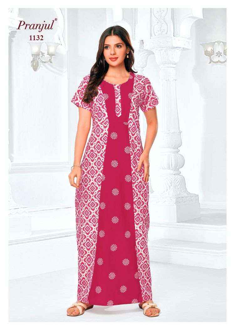 Pranjul Pragati Vol 11 Pure Cotton Nighty Wholesale Price ( 30 Pcs Catalogue )