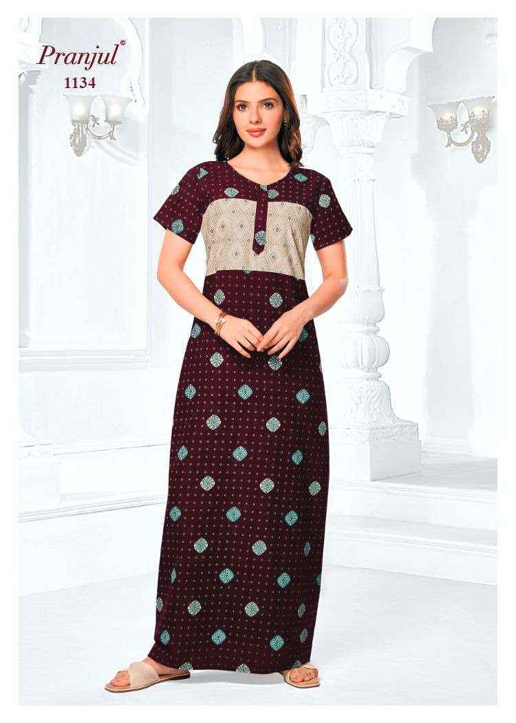 Pranjul Pragati Vol 11 Pure Cotton Nighty Wholesale Price ( 30 Pcs Catalogue )