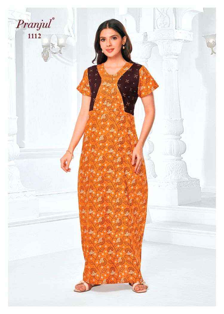 Pranjul Pragati Vol 11 Pure Cotton Nighty Wholesale Price ( 30 Pcs Catalogue )
