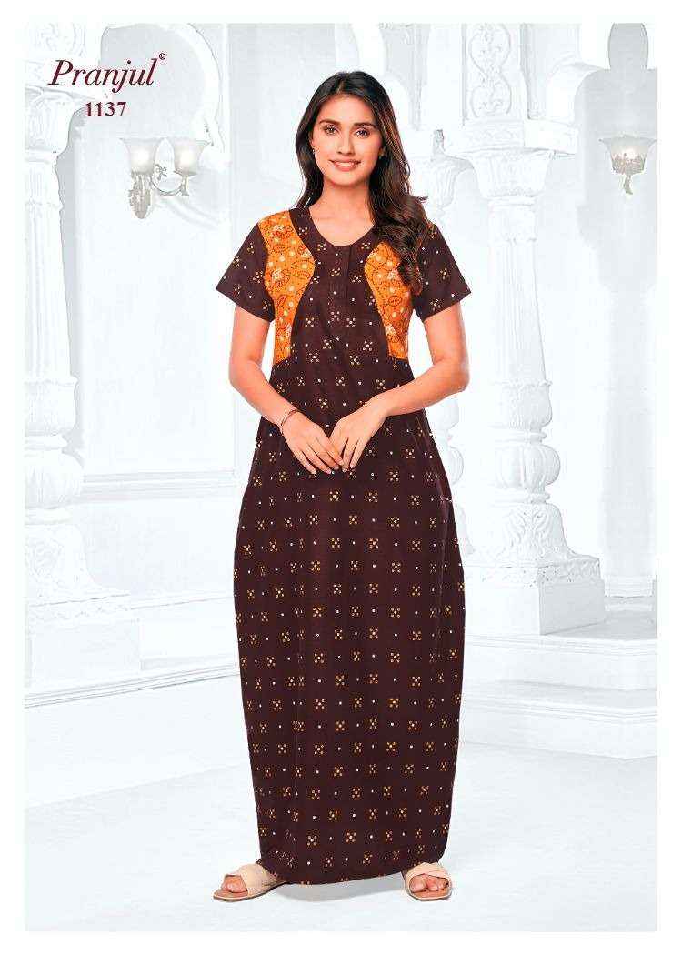 Pranjul Pragati Vol 11 Pure Cotton Nighty Wholesale Price ( 30 Pcs Catalogue )