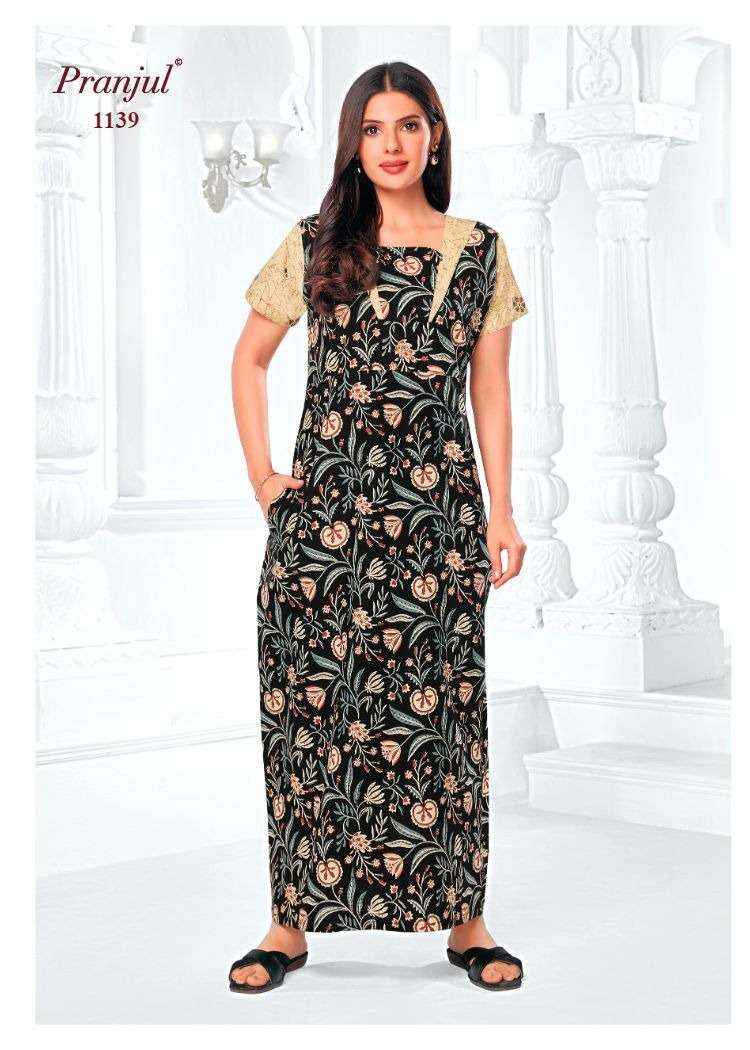 Pranjul Pragati Vol 11 Pure Cotton Nighty Wholesale Price ( 30 Pcs Catalogue )