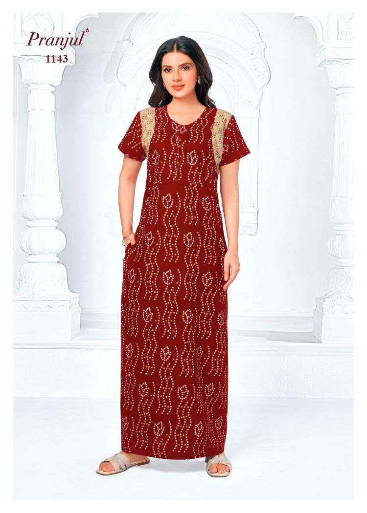 Pranjul Pragati Vol 11 Pure Cotton Nighty Wholesale Price ( 30 Pcs Catalogue )