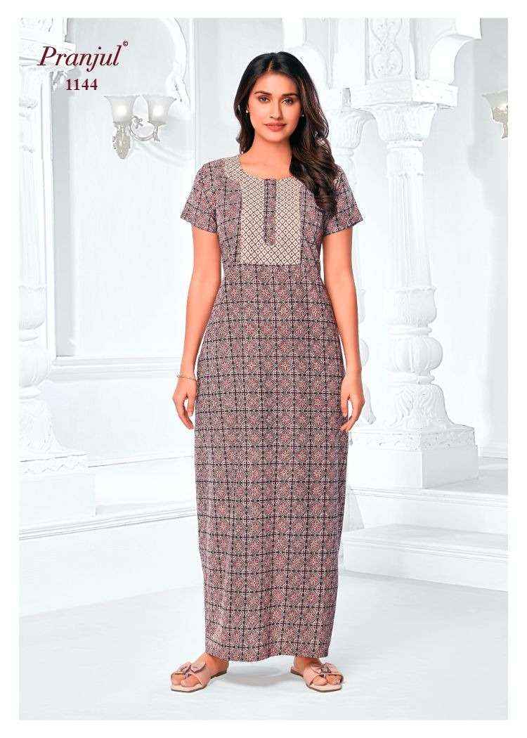 Pranjul Pragati Vol 11 Pure Cotton Nighty Wholesale Price ( 30 Pcs Catalogue )