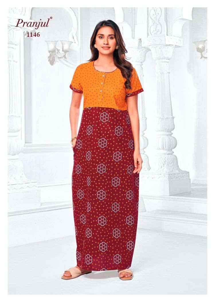 Pranjul Pragati Vol 11 Pure Cotton Nighty Wholesale Price ( 30 Pcs Catalogue )