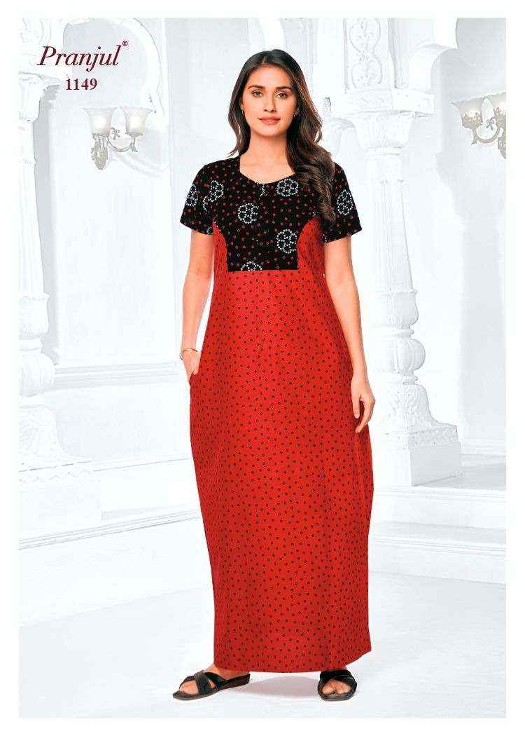 Pranjul Pragati Vol 11 Pure Cotton Nighty Wholesale Price ( 30 Pcs Catalogue )
