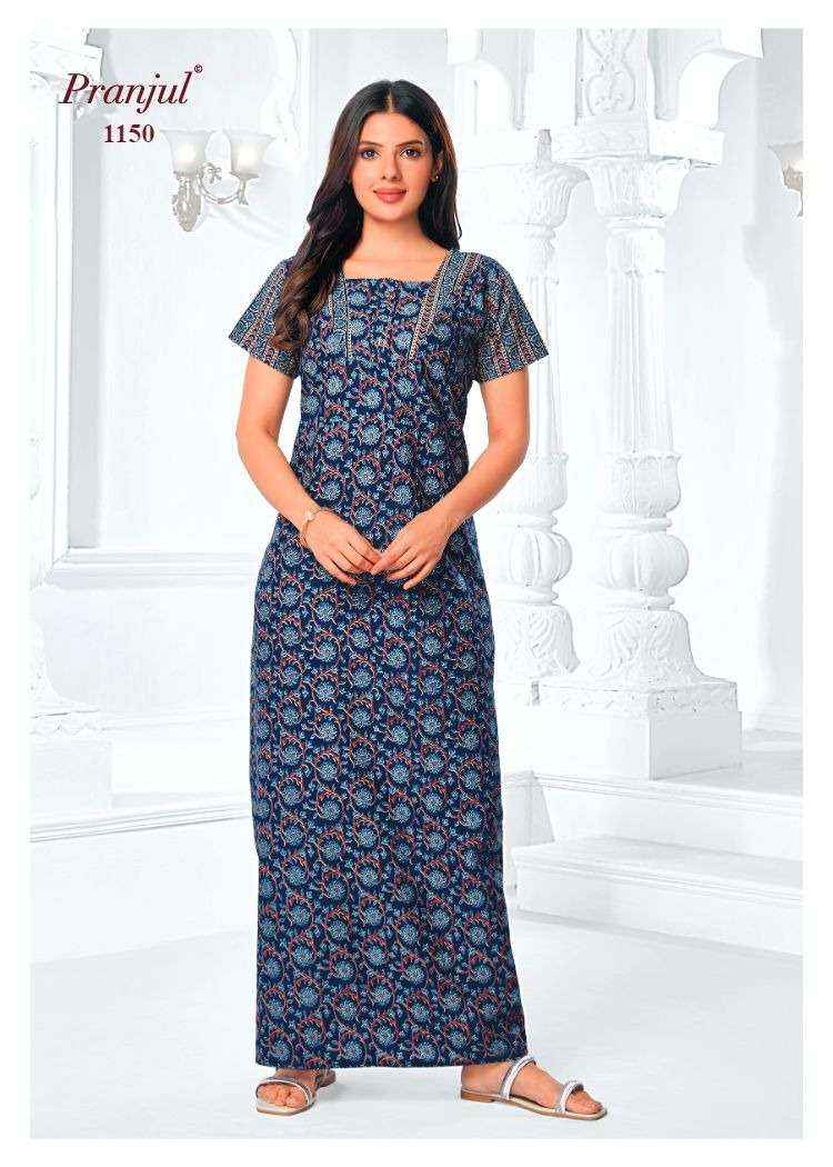 Pranjul Pragati Vol 11 Pure Cotton Nighty Wholesale Price ( 30 Pcs Catalogue )