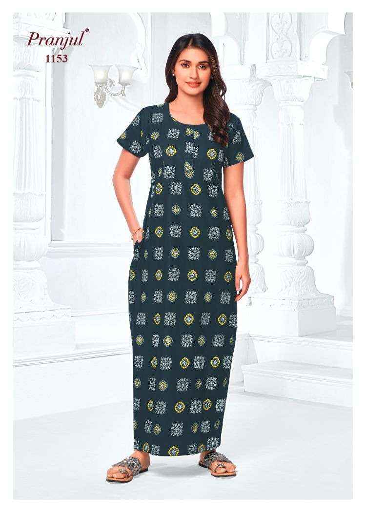 Pranjul Pragati Vol 11 Pure Cotton Nighty Wholesale Price ( 30 Pcs Catalogue )