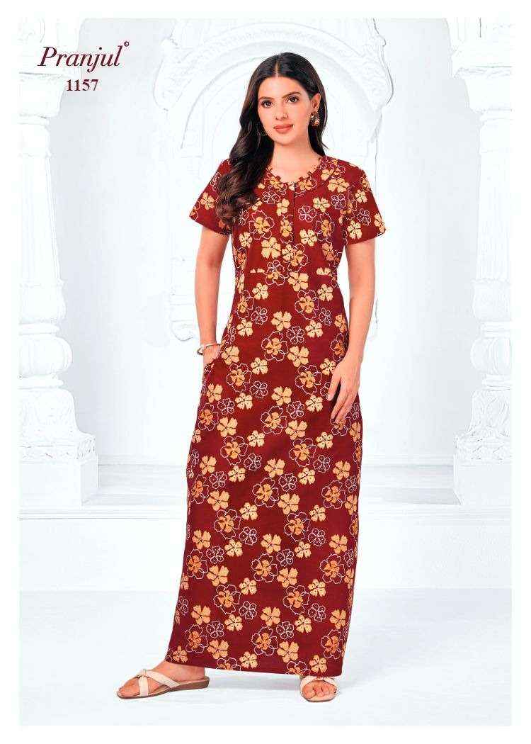 Pranjul Pragati Vol 11 Pure Cotton Nighty Wholesale Price ( 30 Pcs Catalogue )