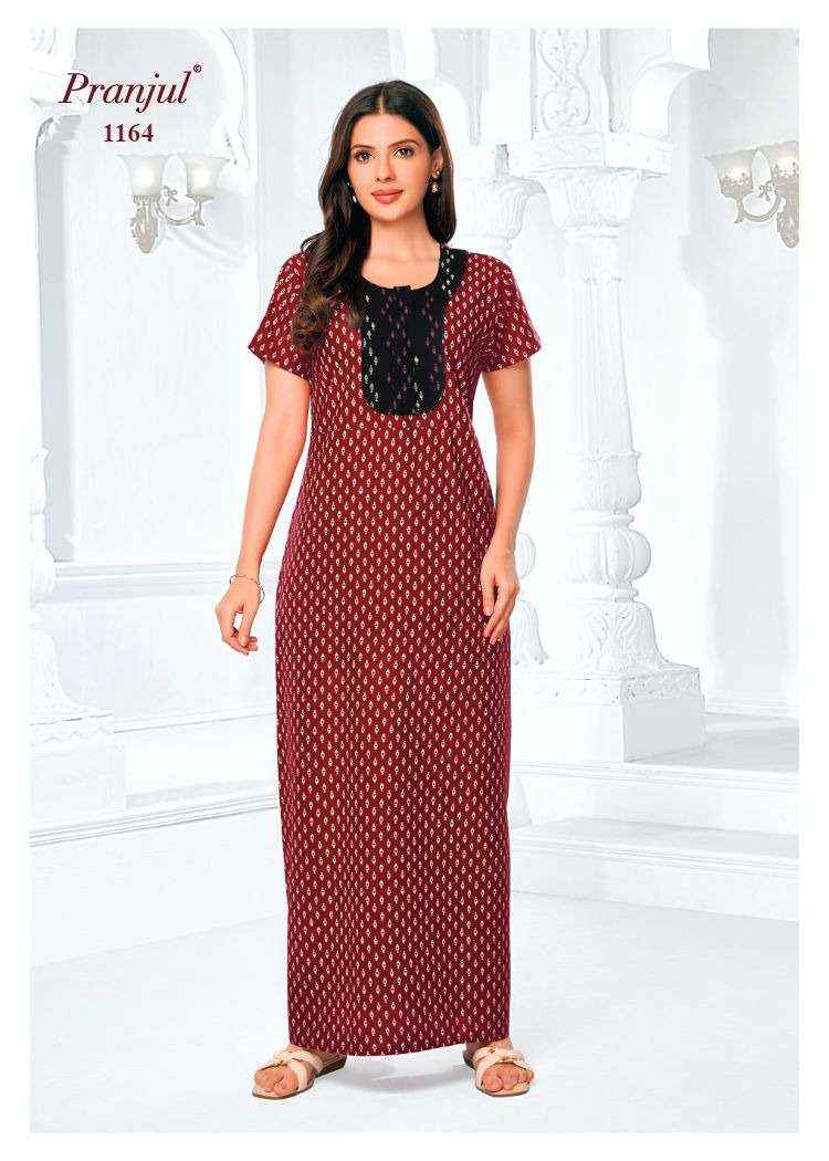 Pranjul Pragati Vol 11 Pure Cotton Nighty Wholesale Price ( 30 Pcs Catalogue )