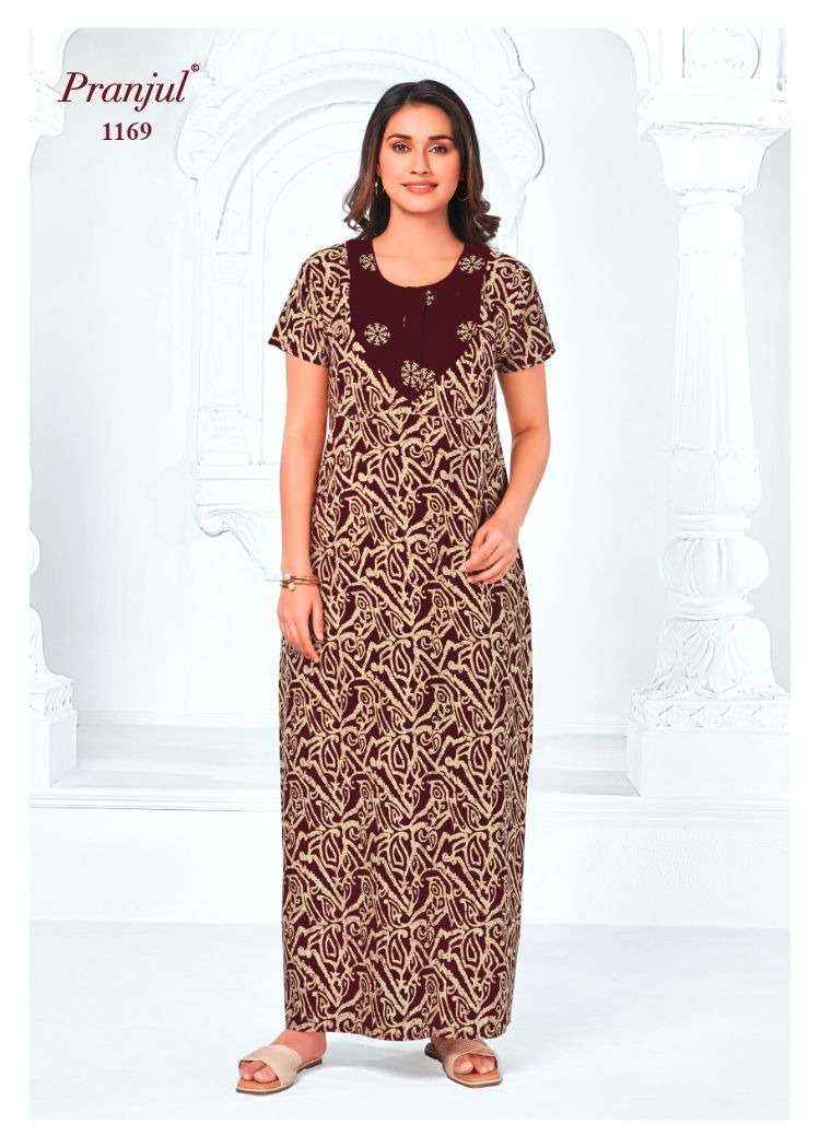 Pranjul Pragati Vol 11 Pure Cotton Nighty Wholesale Price ( 30 Pcs Catalogue )