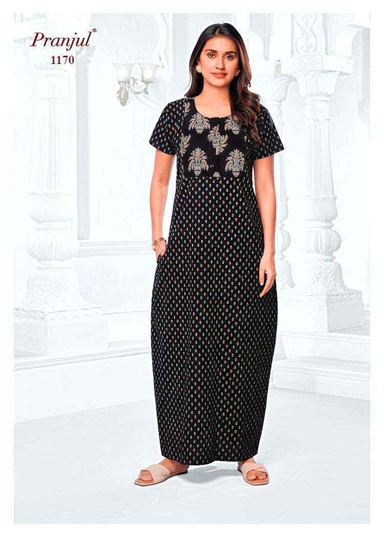Pranjul Pragati Vol 11 Pure Cotton Nighty Wholesale Price ( 30 Pcs Catalogue )