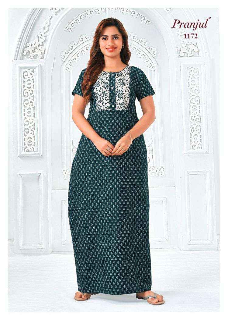 Pranjul Pragati Vol 11 Pure Cotton Nighty Wholesale Price ( 30 Pcs Catalogue )