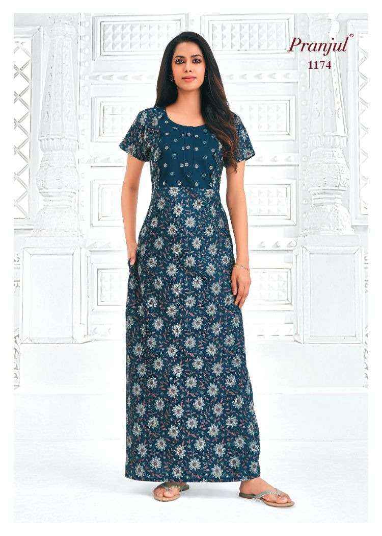 Pranjul Pragati Vol 11 Pure Cotton Nighty Wholesale Price ( 30 Pcs Catalogue )