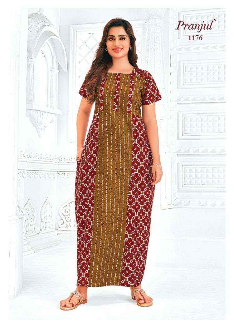Pranjul Pragati Vol 11 Pure Cotton Nighty Wholesale Price ( 30 Pcs Catalogue )