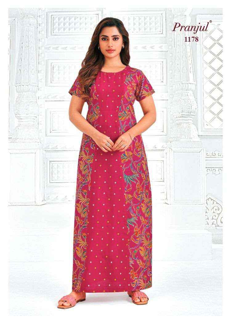 Pranjul Pragati Vol 11 Pure Cotton Nighty Wholesale Price ( 30 Pcs Catalogue )
