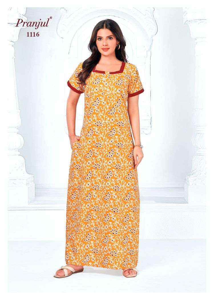 Pranjul Pragati Vol 11 Pure Cotton Nighty Wholesale Price ( 30 Pcs Catalogue )