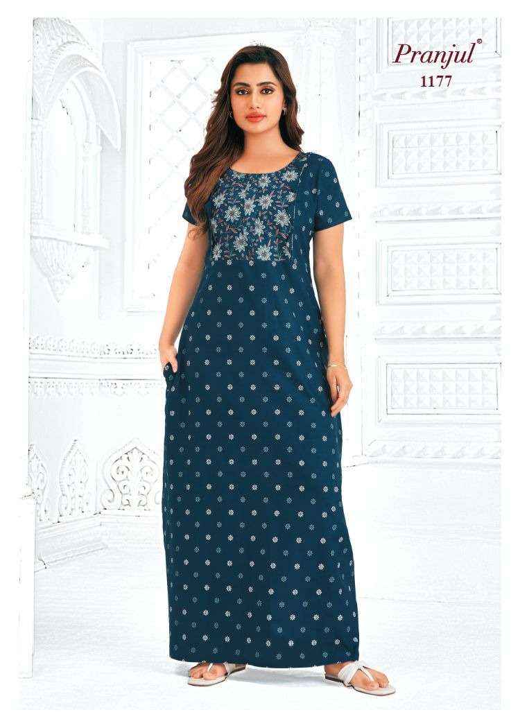 Pranjul Pragati Vol 11 Pure Cotton Nighty Wholesale Price ( 30 Pcs Catalogue )