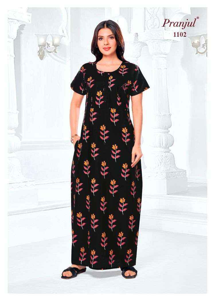 Pranjul Pragati Vol 11 Pure Cotton Nighty Wholesale Price ( 30 Pcs Catalogue )