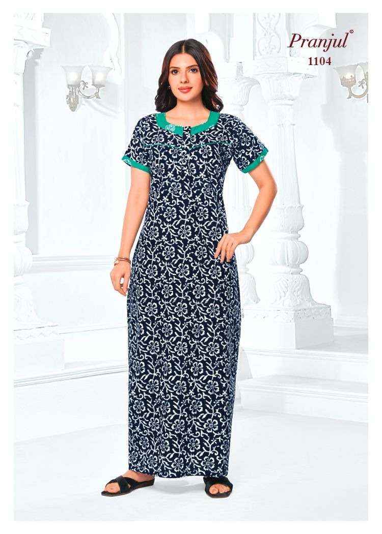 Pranjul Pragati Vol 11 Pure Cotton Nighty Wholesale Price ( 30 Pcs Catalogue )
