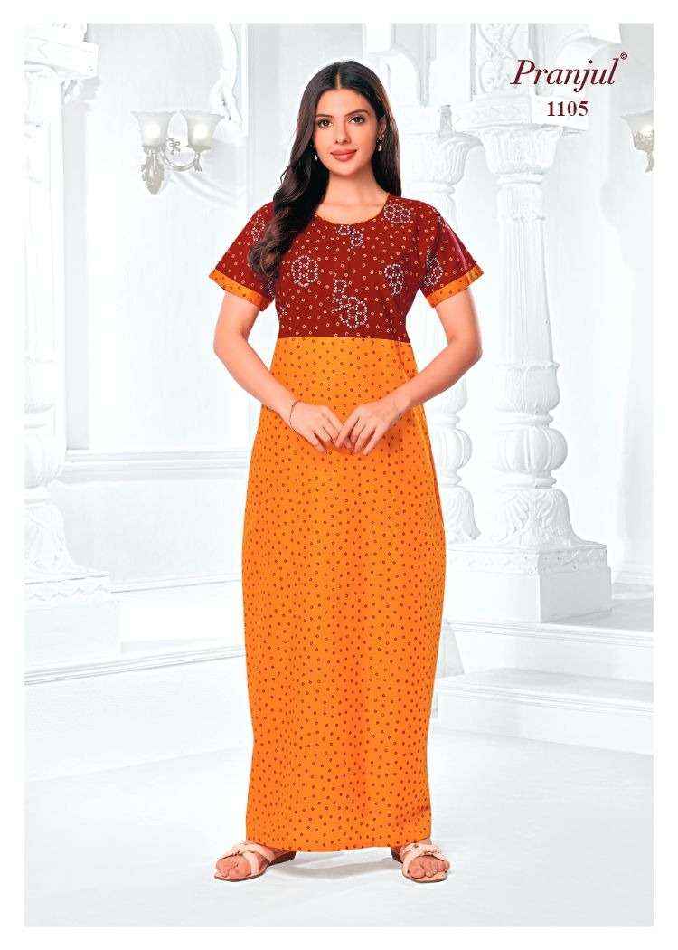 Pranjul Pragati Vol 11 Pure Cotton Nighty Wholesale Price ( 30 Pcs Catalogue )