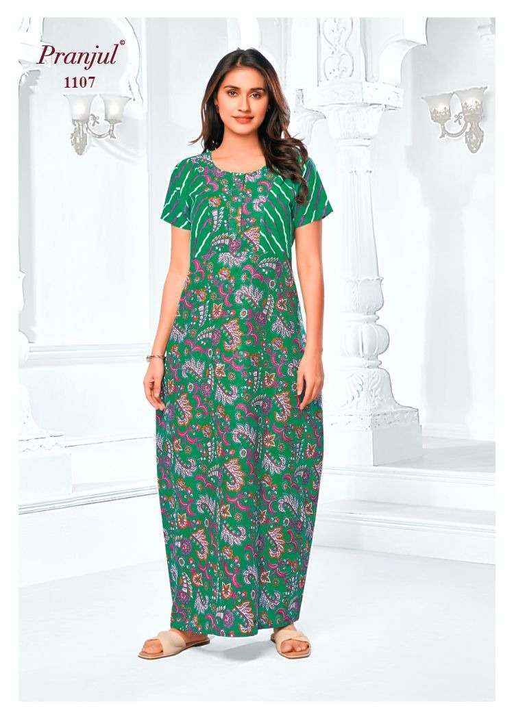 Pranjul Pragati Vol 11 Pure Cotton Nighty Wholesale Price ( 30 Pcs Catalogue )