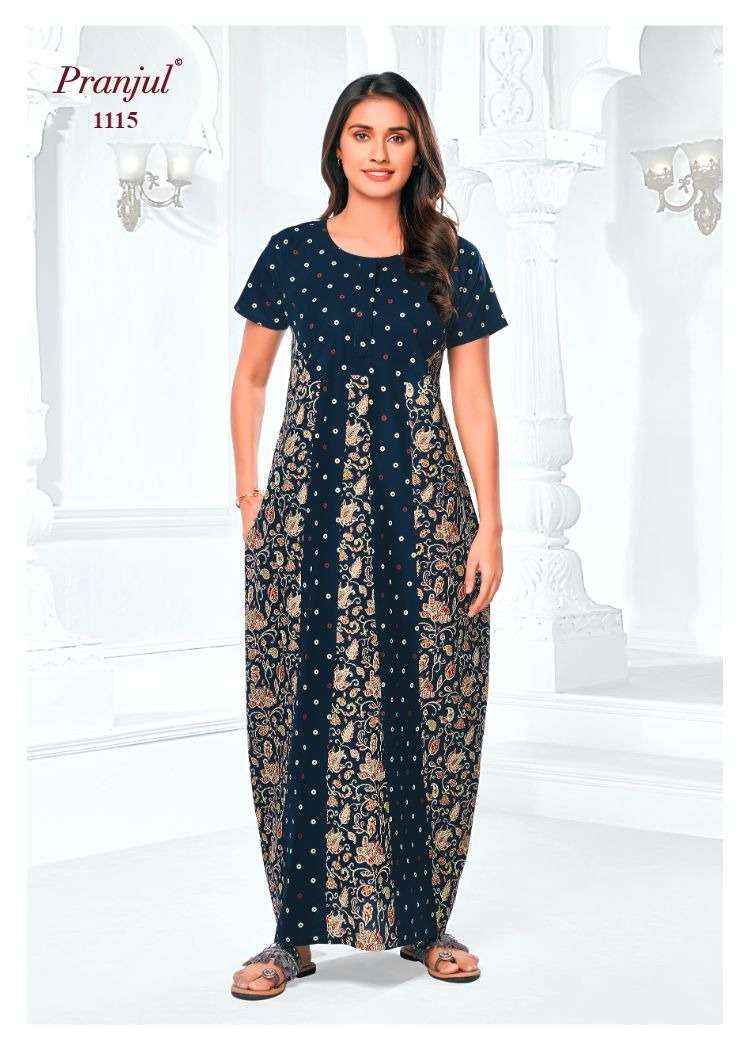 Pranjul Pragati Vol 11 Pure Cotton Nighty Wholesale Price ( 30 Pcs Catalogue )