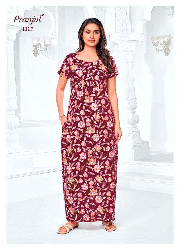 Pranjul Pragati Vol 11 Pure Cotton Nighty Wholesale Price ( 30 Pcs Catalogue )