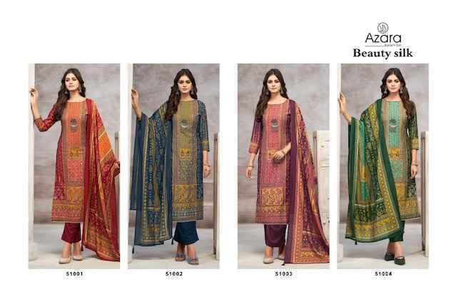Radhika Fashion Azara Beauty Silk Musline Suits Wholesale Price (4 pcs Catalogue)