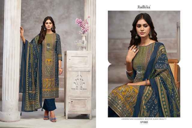 Radhika Fashion Azara Beauty Silk Musline Suits Wholesale Price (4 pcs Catalogue)
