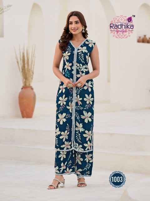 Radhika Lifestyle Evergreen Vol-1 Rayon Kurti With Plazzo (8 pcs Catalogue)