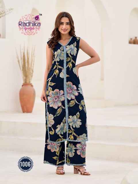 Radhika Lifestyle Evergreen Vol-1 Rayon Kurti With Plazzo (8 pcs Catalogue)