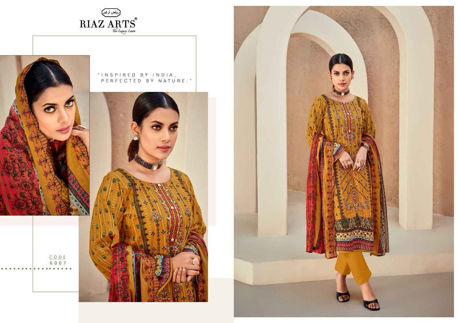 Riaz Arts Bin Saeed Vol-6 Cotton Dress Material (8 pcs Catalogue)