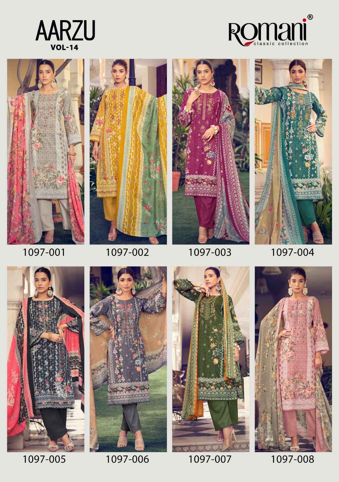 Romani Aarzu Vol 14 Cotton Dress Material ( 8 pcs Catalogue )