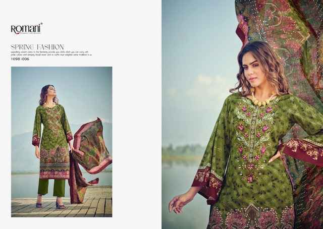 Romani Aarzu Vol-15 Cotton Pakistani Suits Surat Wholesaler (8 pcs Catalogue)