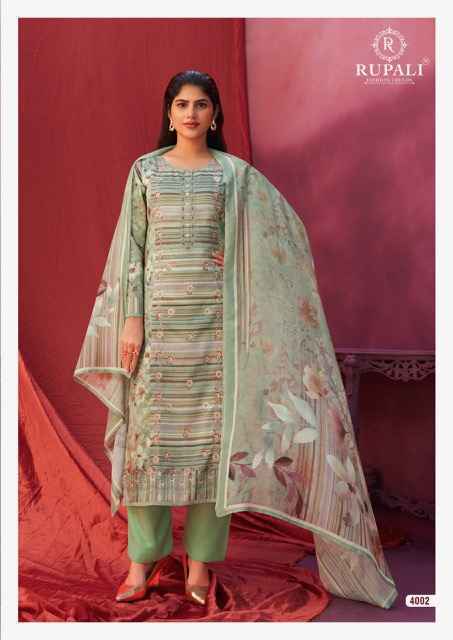 Rupali Fashion Alvira Jam Satin Dress Material Wholesale Price ( 4 Pcs Catalog )