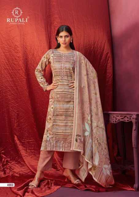 Rupali Fashion Alvira Jam Satin Dress Material Wholesale Price ( 4 Pcs Catalog )