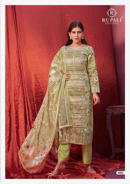 Rupali Fashion Alvira Jam Satin Dress Material Wholesale Price ( 4 Pcs Catalog )