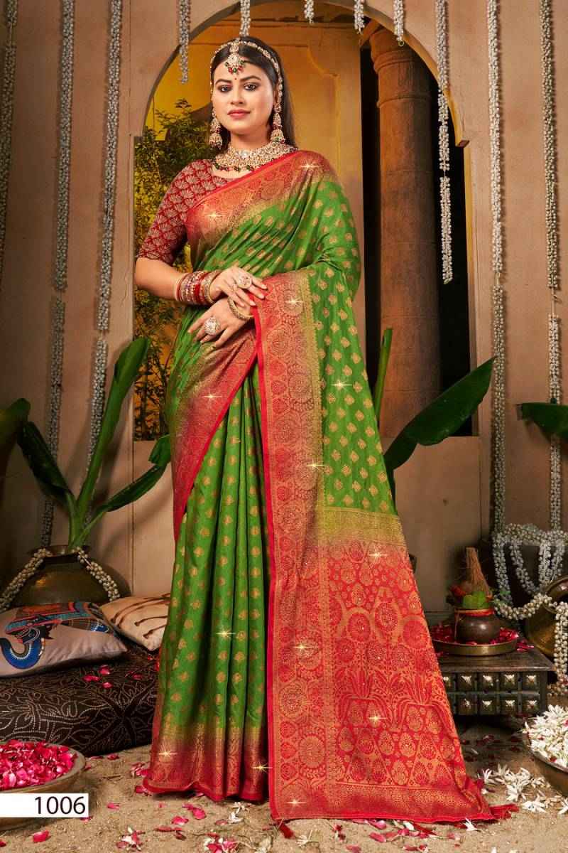Saroj Vrindavan Dola Saroski Vol 1 Dola Silk Wholesale Saree Market ( 6 Pcs Catalogue )