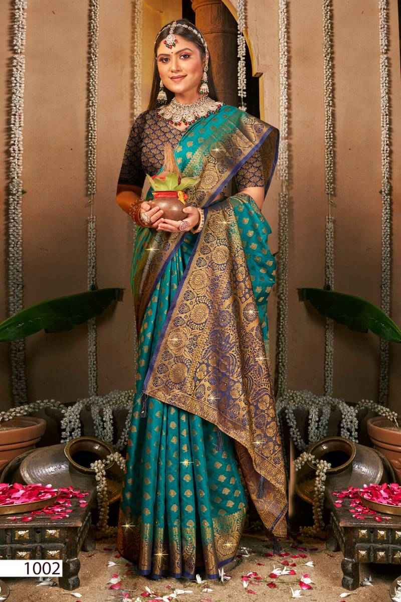 Saroj Vrindavan Dola Saroski Vol 1 Dola Silk Wholesale Saree Market ( 6 Pcs Catalogue )