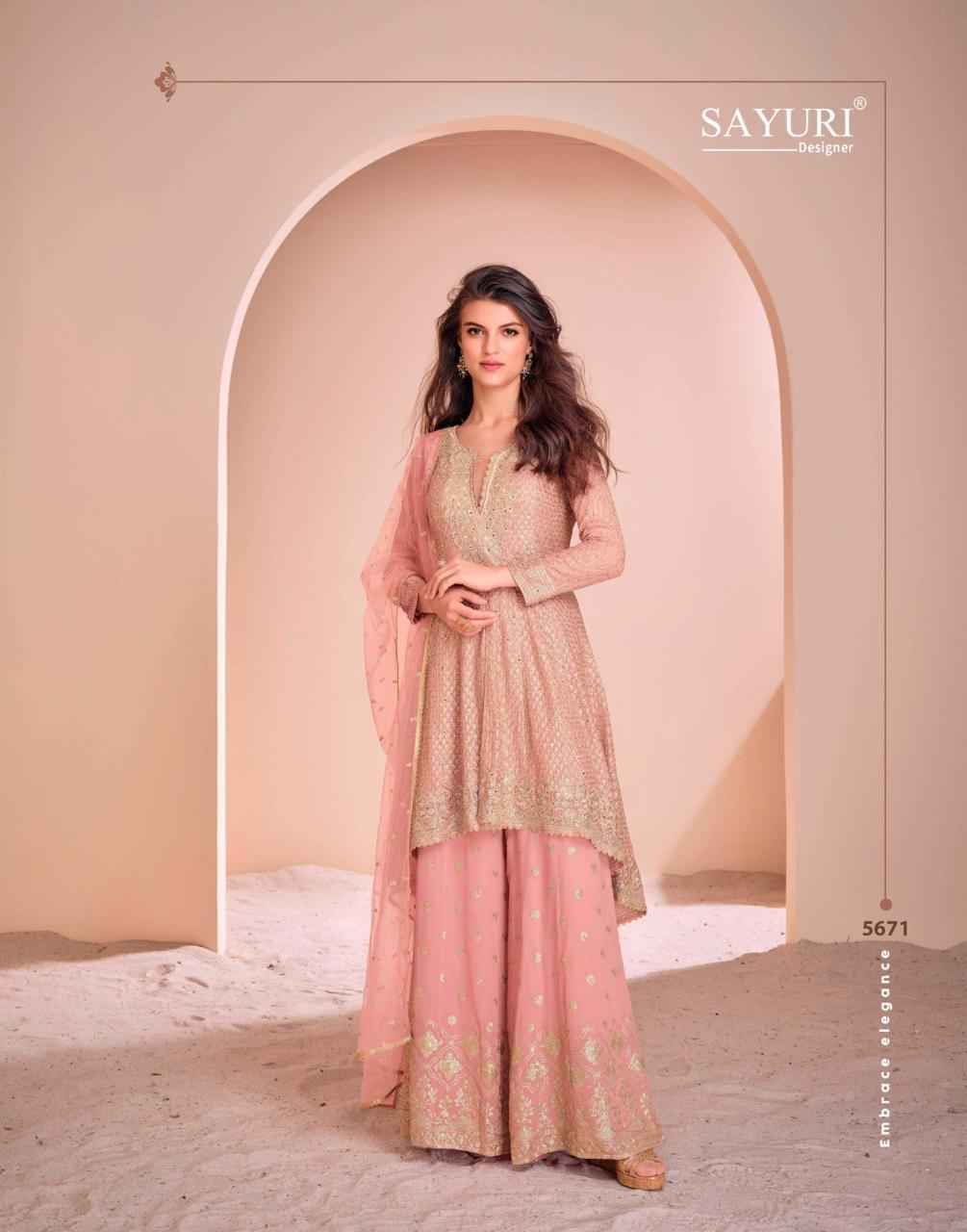 Sayuri Designer Aayna Nx Readumade Georgette Dress Wholesale Price ( 2 Pcs Catalog )