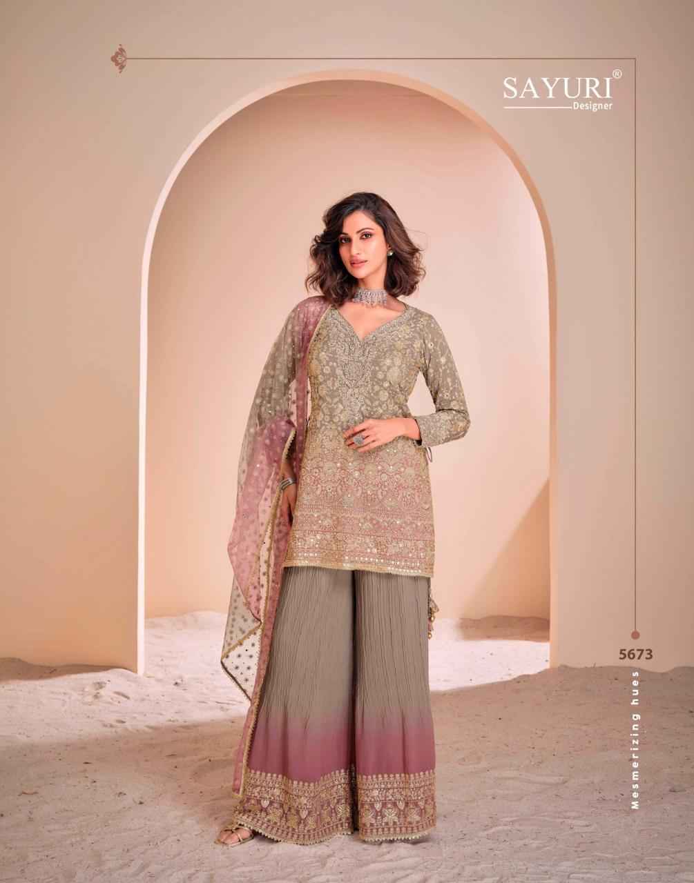 Sayuri Designer Aayna Nx Readumade Georgette Dress Wholesale Price ( 2 Pcs Catalog )