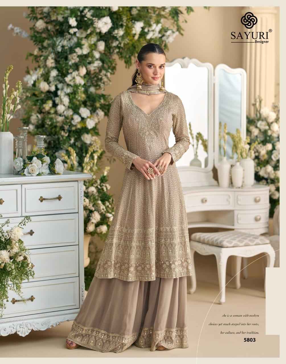 Sayuri Designer Virasat Readymade Georgette Dress Wholesale Price ( 3 Pcs Catalog )