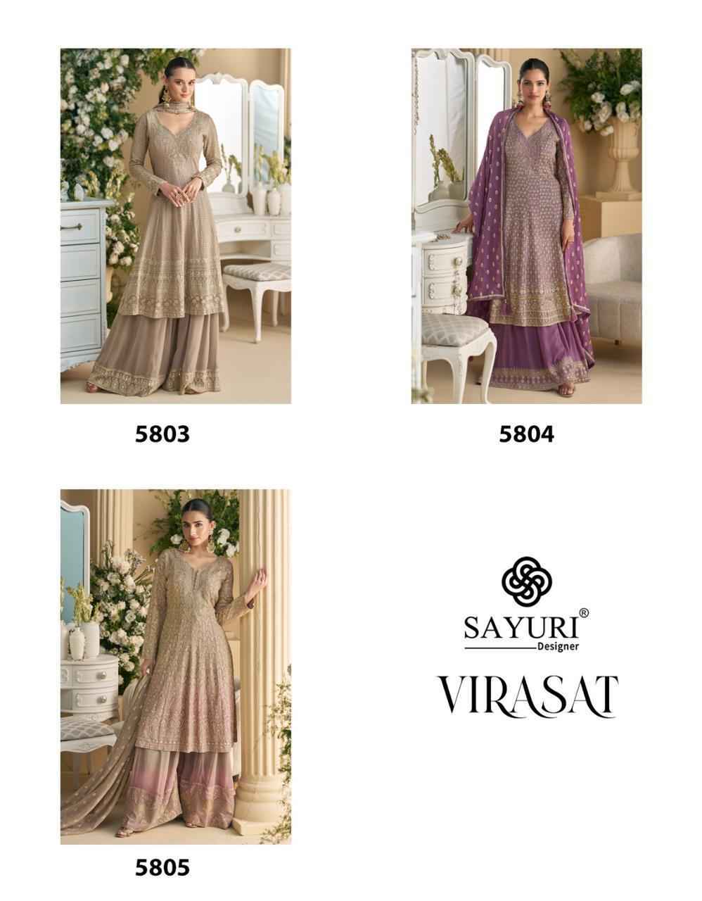 Sayuri Designer Virasat Readymade Georgette Dress Wholesale Price ( 3 Pcs Catalog )