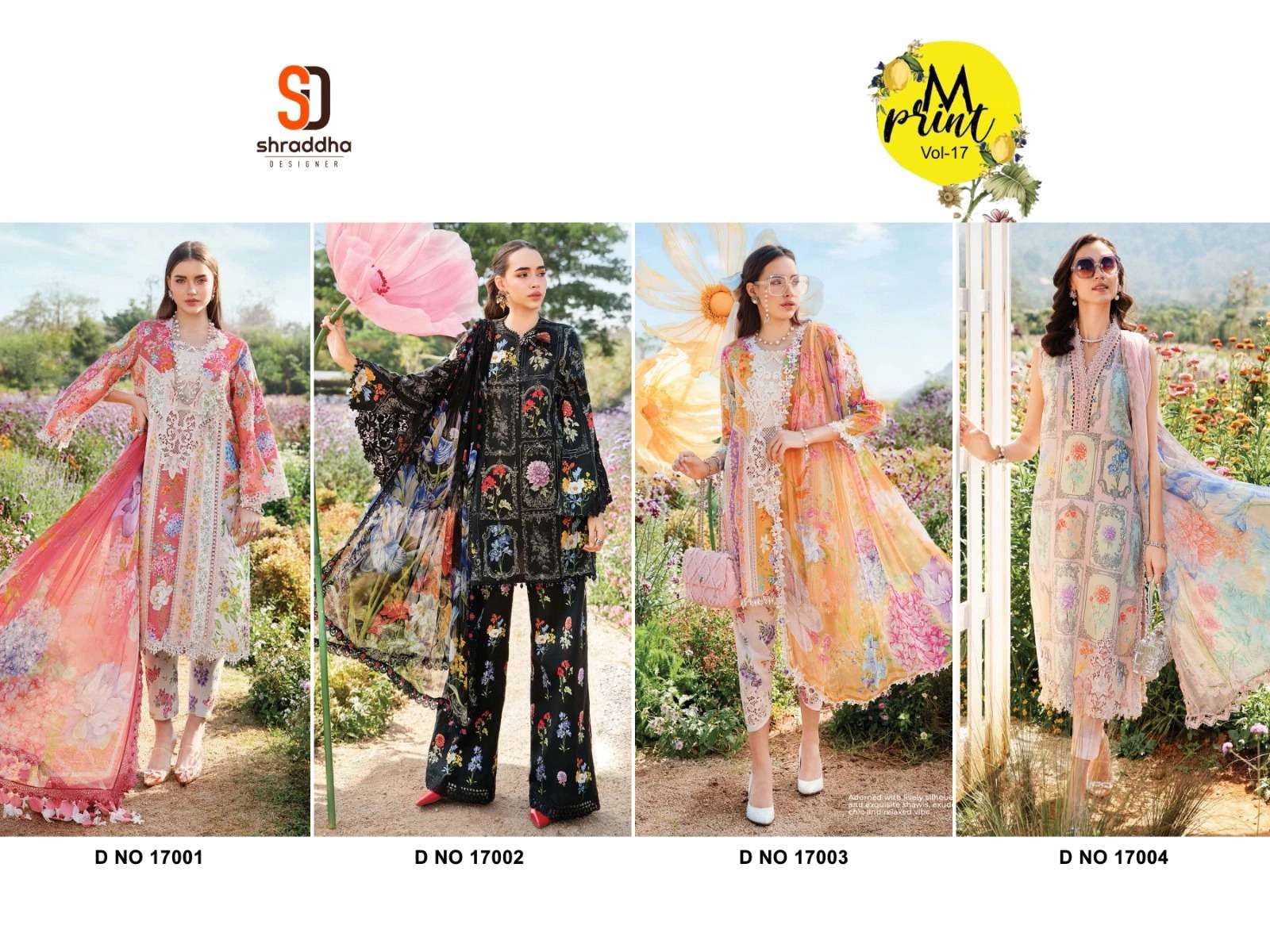 Shraddha Designer M Print Vol 17 Cotton Pakistani Dress Material ( 4 Pcs Catalogue )