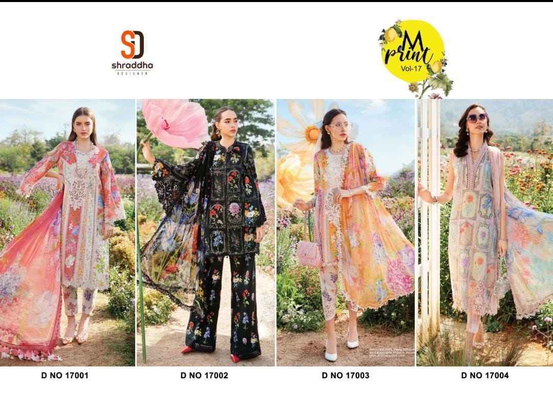 Shraddha Designer M Print Vol 17 Pakistani Suits Wholesale Price ( 4 pcs Catalogue )