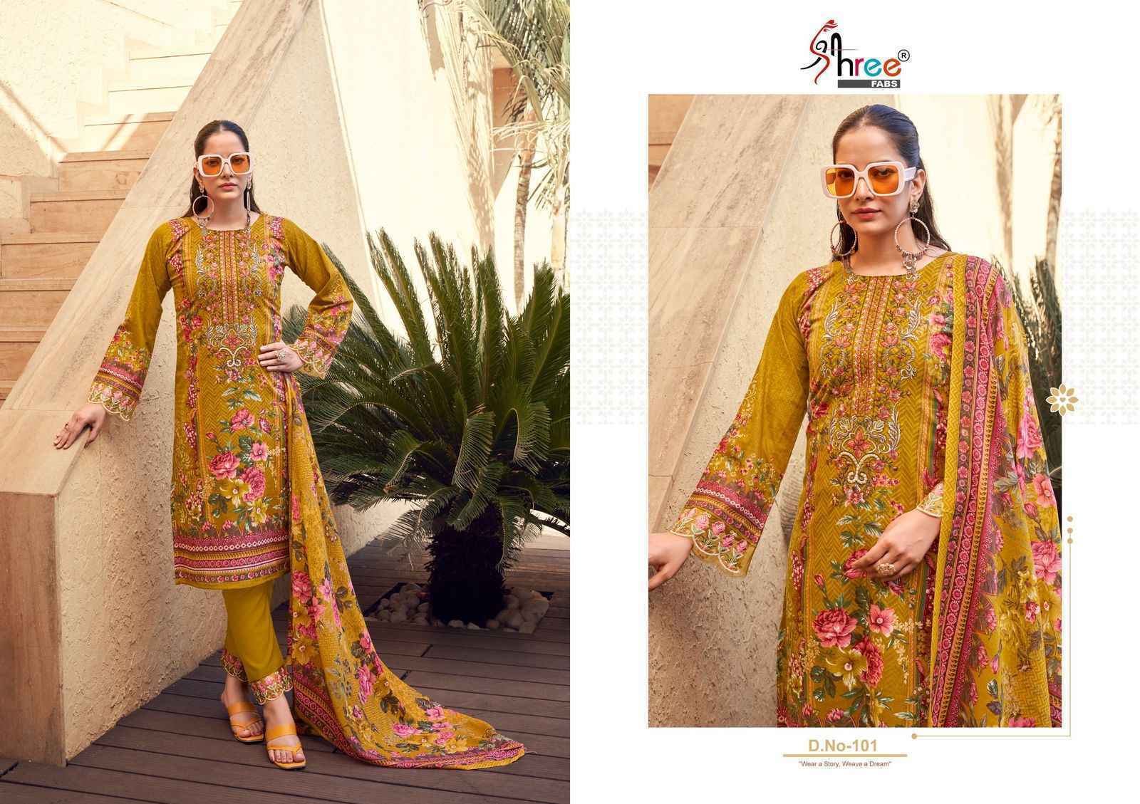 Shree Fabs Khadiza Cotton Pakistani Suits Latest Catalog  (8 pcs Catalogue)